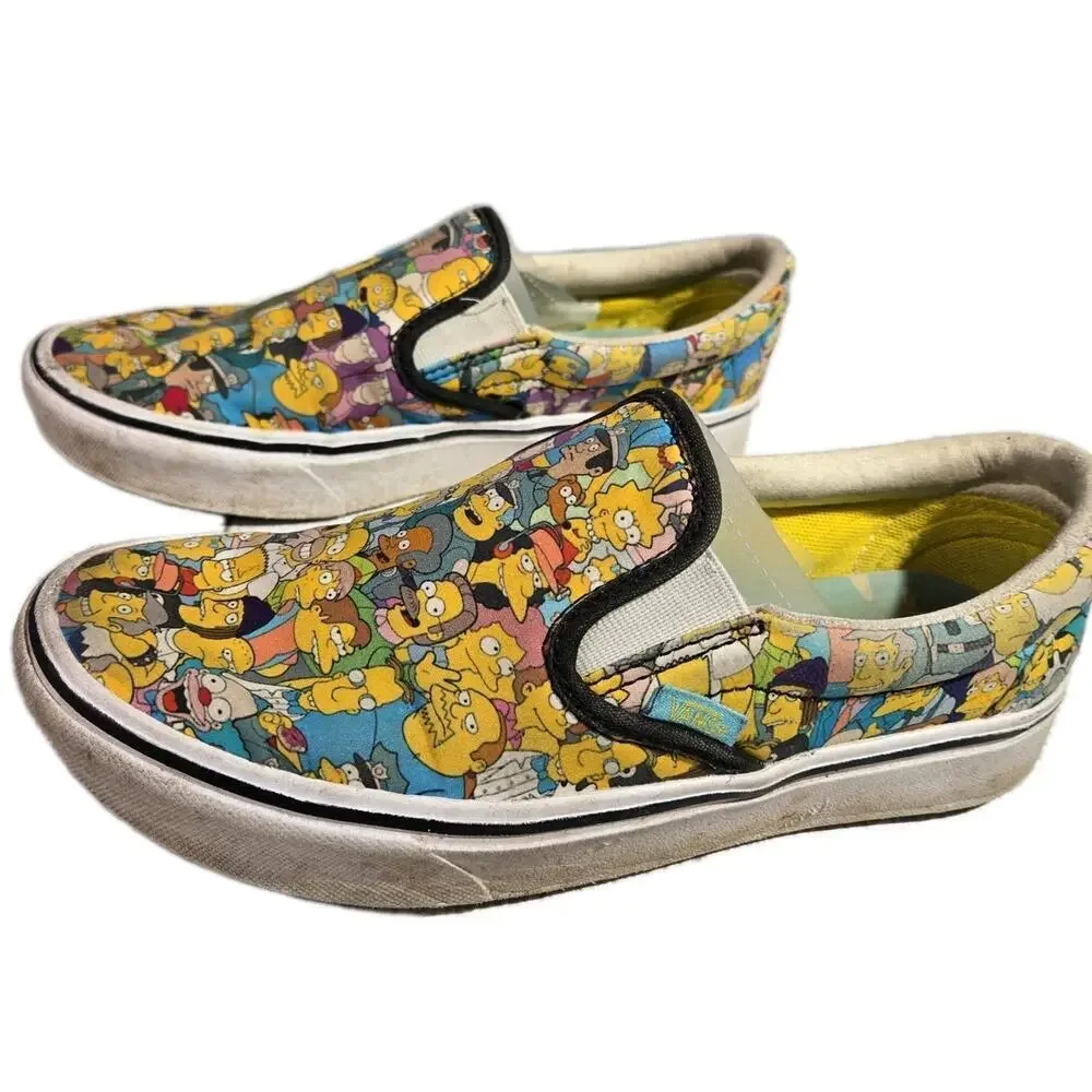 LIMITED EDITION The Simpsons VANS Slip-On 'Springfield' Mens Sz 5 Wmn 6.5 RARE